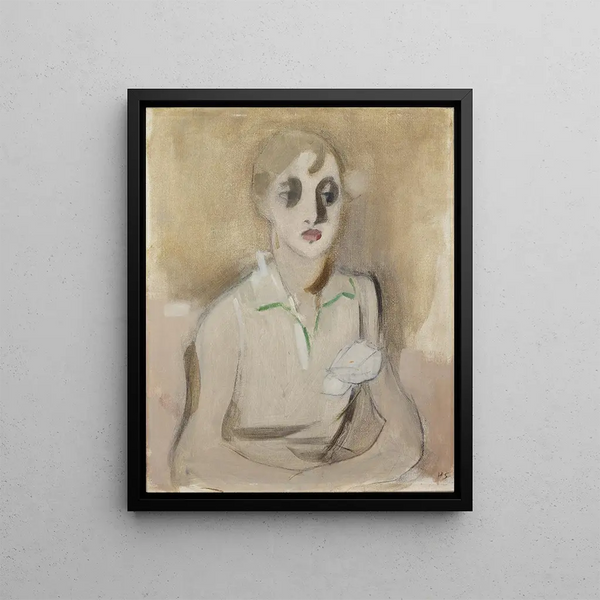 Modern Schoolgirl Painting - Helene Schjerfbeck — framed artwork on a wall