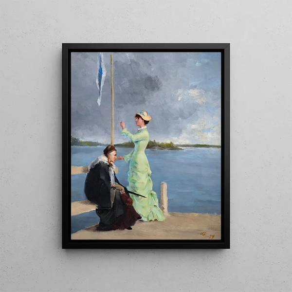 On the jetty - Helene Schjerfbeck — framed artwork on a wall