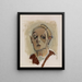 Autoportrait and face I - Helene Schjerfbeck — framed artwork on a wall