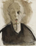 Self-portrait with red spot - Helene Schjerfbeck — artwork view