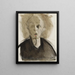 Self-portrait with red spot - Helene Schjerfbeck — framed artwork on a wall
