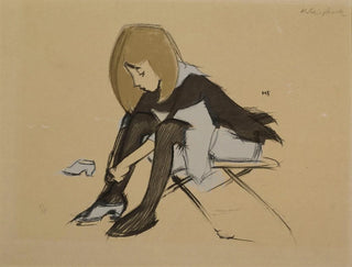 Shoes in silk - Helene Schjerfbeck — artwork view