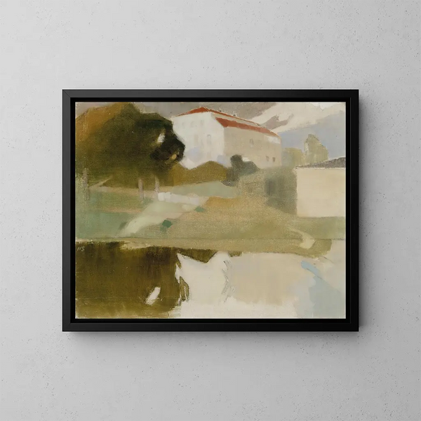 Manoir de Sjundby - Helene Schjerfbeck — framed artwork on a wall