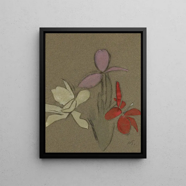 Petits lys - Helene Schjerfbeck — framed artwork on a wall