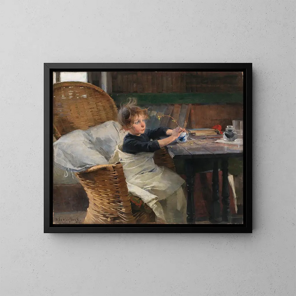 The Convalescent - Helene Schjerfbeck — framed artwork on a wall