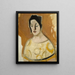 The fortune-teller in a yellow dress - Helene Schjerfbeck — framed artwork on a wall
