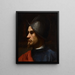 Warrior with Helmet - Helene Schjerfbeck — framed artwork on a wall