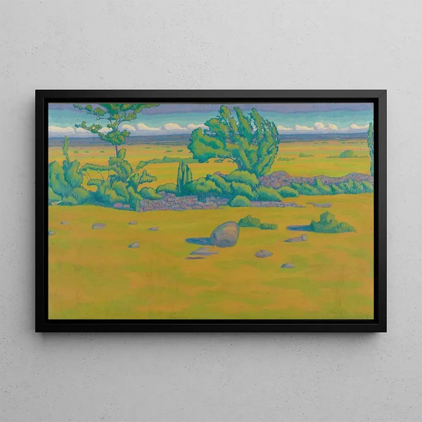 Landscape Painting - Helge Johansson — framed artwork on a wall