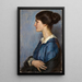 Portrait of a woman in profile facing left - Hellmut Eichrodt — framed artwork on a wall