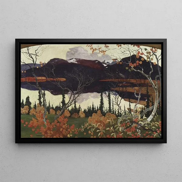 Autumn Painting - Helmer Osslund — framed artwork on a wall