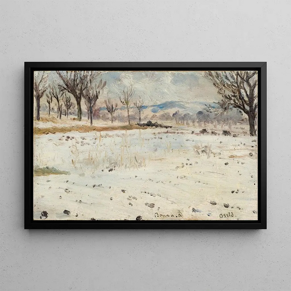 Winter Landscape Painting - Helmer Osslund — framed artwork on a wall