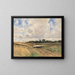 Shepherds with a flock in a stormy landscape - Helmuth Liesegang — framed artwork on a wall