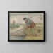 a Fisherman Drawing His Net - Hendrick Avercamp — framed artwork on a wall