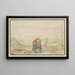 Route with a red carriage - Hendrick Avercamp — framed artwork on a wall