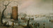 Skating near a town - Hendrick Avercamp — artwork view