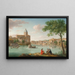 L'Église de San Giovanni dei Fiorentini sur le Tibre à Rome - Hendrick Frans van Lint — framed artwork on a wall