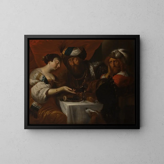Fête d'Esther - Hendrick Herregouts — framed artwork on a wall