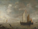 Calm Sea Painting - Hendrick Jacobsz Dubbels — artwork view