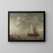 Calm Sea Painting - Hendrick Jacobsz Dubbels — framed artwork on a wall