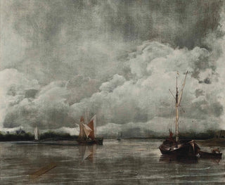 Bateaux à l'abri dans un calme plat - Hendrick Jacobsz Dubbels — artwork view