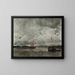 Bateaux à l'abri dans un calme plat - Hendrick Jacobsz Dubbels — framed artwork on a wall