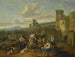 an Italian landscape with vegetable vendors - Hendrick Mommers — artwork view