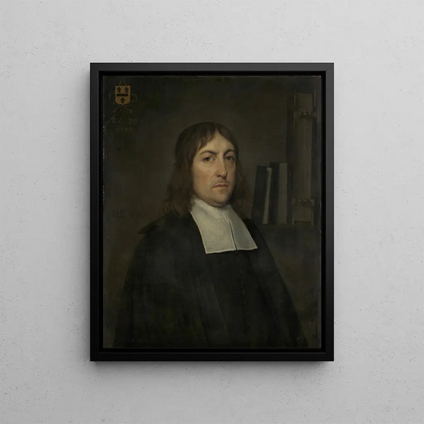 Portrait of Barend Hakvoort 1652-1735 - Hendrick ten Oever — framed artwork on a wall