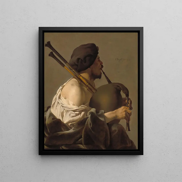 Piper - Hendrick ter Brugghen — framed artwork on a wall