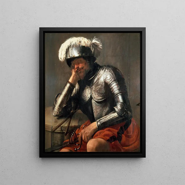 Mars Endormi - Hendrick ter Brugghen — framed artwork on a wall