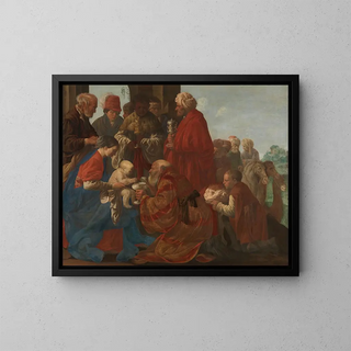 L'Adoration des Rois - Hendrick Ter Brugghen — framed artwork on a wall
