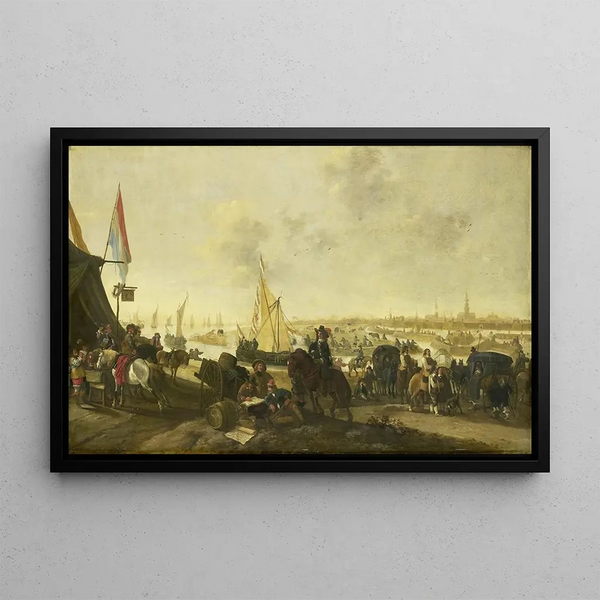 The Siege and Capture of the City of Hulst from the Spaniards, November 5, 1645 - Hendrick de Meijer — framed artwork on a wall