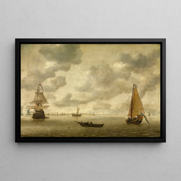 At the port entrance - Hendrick van Anthonissen — framed artwork on a wall