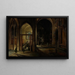 Interior of a Gothic church at night - Hendrick van Steenwijck the Younger — framed artwork on a wall