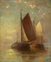 Sailing ships at sea - Hendrick A. Hallett — artwork view