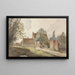 Houses along a path near Amsterdam - Hendrik Abraham Klinkhamer — framed artwork on a wall