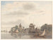 the city by the water's edge - Hendrik Abraham Klinkhamer — artwork view