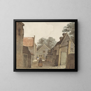 Rue près de la Manège - Hendrik Abraham Klinkhamer — framed artwork on a wall