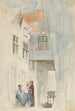 Women with a child in an alley - Hendrik Adriaan Christiaan Dekker — artwork view