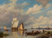 A Quiet Harbor - Hendrik Barend Koekkoek — artwork view