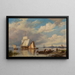 A Quiet Harbor - Hendrik Barend Koekkoek — framed artwork on a wall