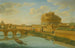 Rome, view of the Tiber with Castel Sant'Angelo and Ponte Sant'Angelo, St. Peter's Basilica in the distance - Hendrik Frans van Lint — artwork view