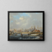 a landscape with figures on an icy river - Hendrik Gerrit ten Cate — framed artwork on a wall