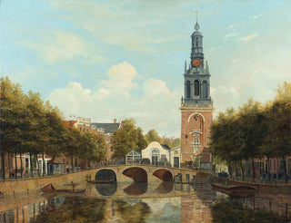 La Torensluis and the Jan Roodenpoort Tower in Amsterdam - Hendrik Gerrit ten Cate — artwork view