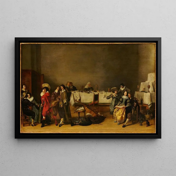 A Joyful Company - Hendrik Gerritsz Pot — framed artwork on a wall