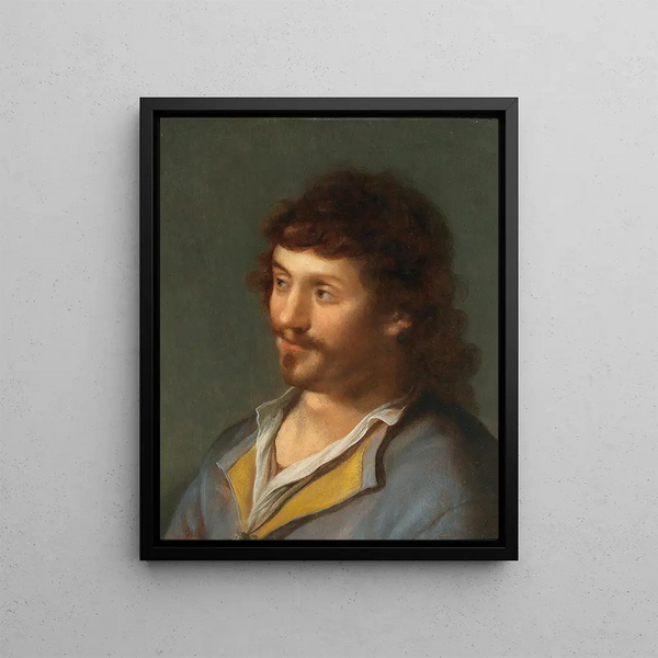 a young man with an open collar - Hendrik Gerritsz. Pot — framed artwork on a wall