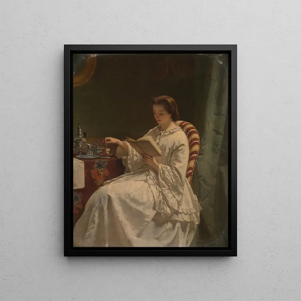 Morning Reading - Hendrik Jacobus Scholten — framed artwork on a wall