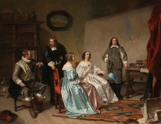 The Princess of Orange Visiting the Workshop of Bartholomeus van der Helst - Hendrik Jacobus Scholten — artwork view