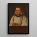Portrait painting of Huybert Duyfhuys circa 1515-1581 Pastor of the Saint-Jacques Church Utrecht - Hendrik Martensz Sorgh — framed artwork on a wall