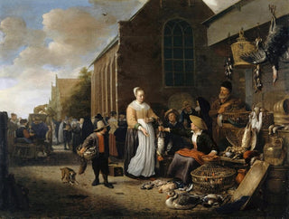 Poultry Market in Rotterdam - Hendrik Martensz Sorgh — artwork view