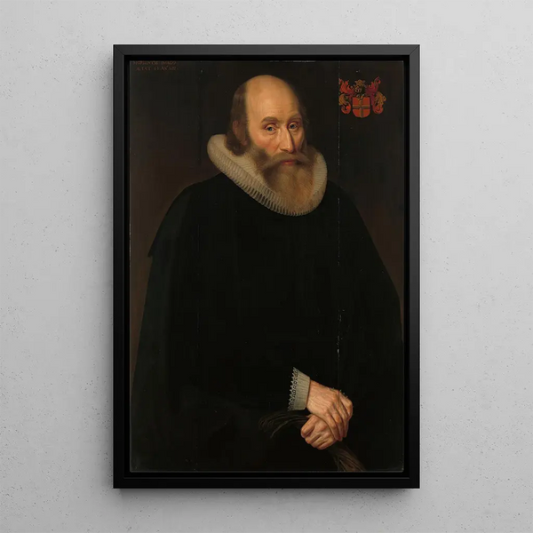 Portrait of Antonius Antonides van der Linden Doctor in Amsterdam - Hendrik Meerman — framed artwork on a wall
